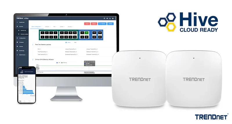 TRENDnet HiveがWiFiアクセスポイント向けにメッシュおよびシームレスローミングのサポートを追加
