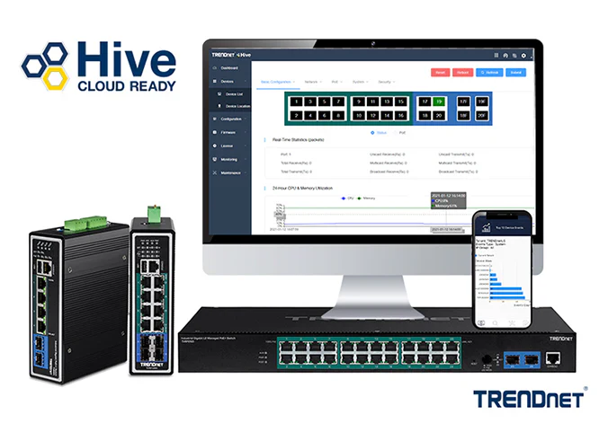 TRENDnetは、Hive Cloud Network ManagerをERPSサポート、強化された2要素認証保護、および近日予定の光ファイバーSFPスイッチ統合で拡張します。